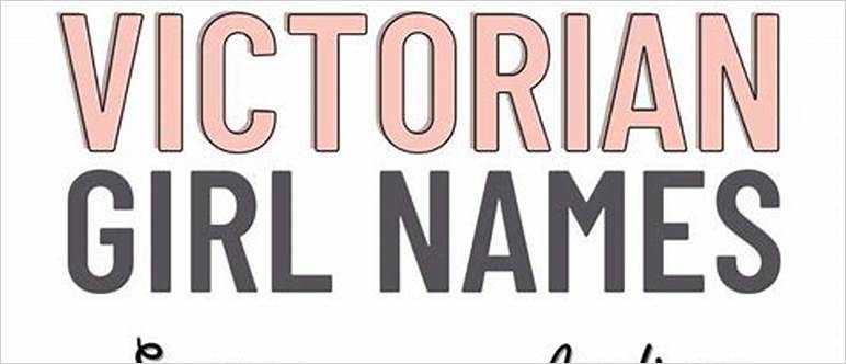 Victorian names women